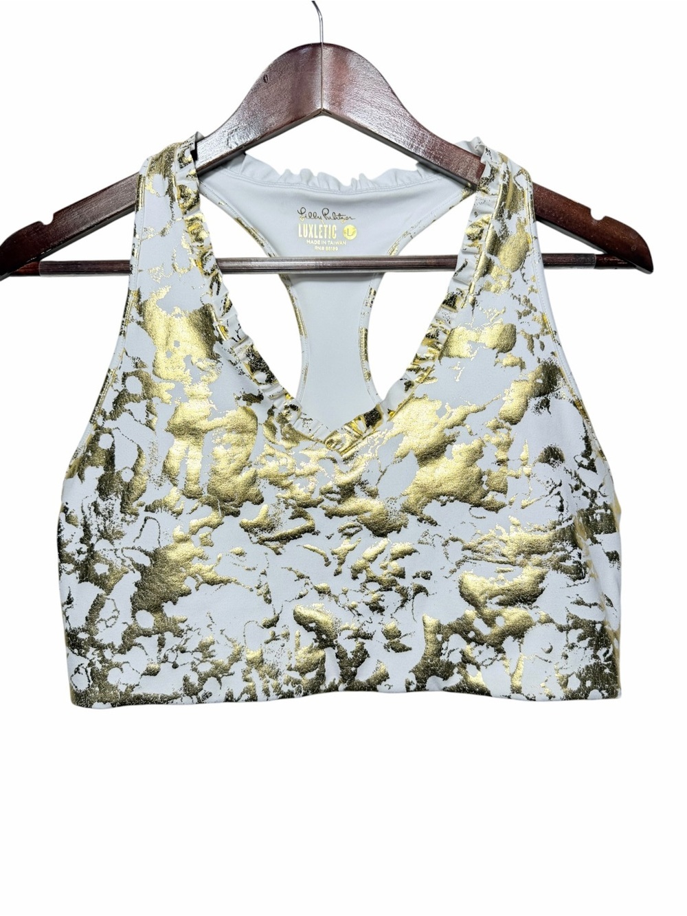 Lilly Pulitzer Luxletic Shoreline Foil Lindsay Sports Bra S - Picture 5 of 14